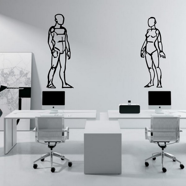 Exemple de stickers muraux: Homme - Esquisse